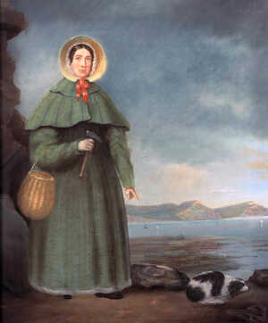 mary anning and her dog painting